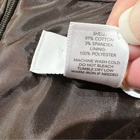 LOFT Mini dress Beaded Keyhole Neckline Sleeveless Brown & White size 4P - Picture 8 of 8